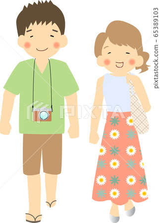 Traveler Couple No hat White border 65389103