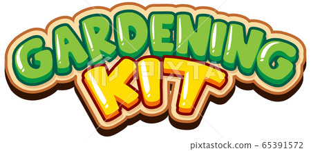 Font design for word gardening kit on white Font design for word gardening kit on white 65391572