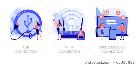 Remote connection vector concept metaphors. Remote connection vector concept metaphors. 65393058
