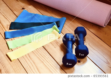 飲食訓練啞鈴管束瑜伽墊2 65393561