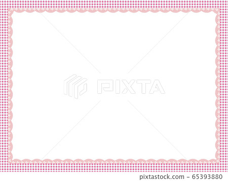 Pink check frame - Stock Illustration [65393880] - PIXTA