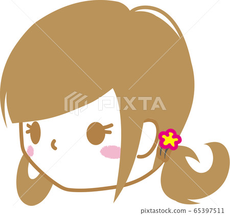 斜臉的女孩無表情 65397511