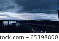 dark clouds in the evening. mobile photo 65398800