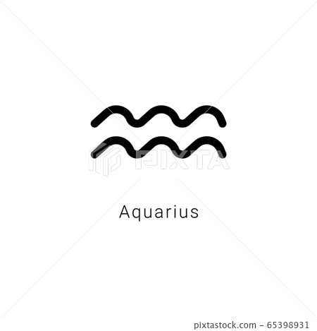 Sign of the zodiac. Aquarius the water bearer. Stock