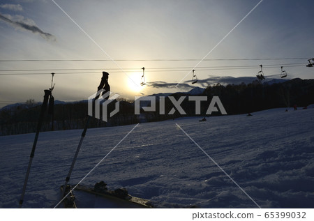 Tsugaike Kogen Ski Resort Sunset Tsugaike Kogen Ski Resort Sunset 65399032