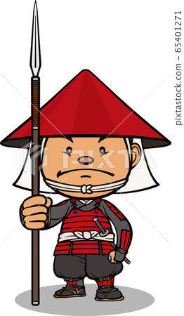 Ashigaru 2 heads red Ashigaru 2 heads red 65401271