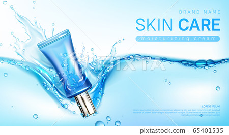 Moisturizing face cream in water splash 65401535