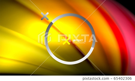 Swirl, curve blurred color lines, holographic rainbow liquid style gradient waves for Wallpaper, Banner, Background, Card, Book Illustration, landing page 65402306