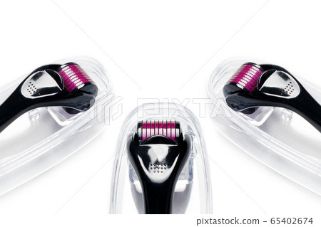 Derma rollers isolated on white background. Beauty Derma rollers isolated on white background. Beauty 65402674