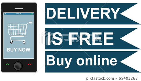 Internet shopping. Buy and delivery. Vector flat 65403268