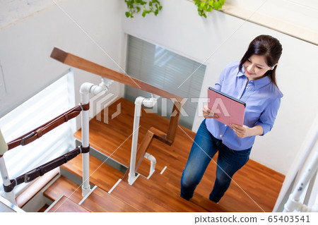 telework video meeting with tablets 65403541