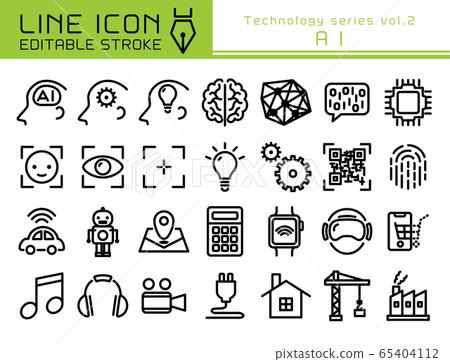 Line icon technology series vol.2 AI 65404112