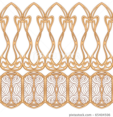 Seamless pattern, background in art nouveau style 65404506