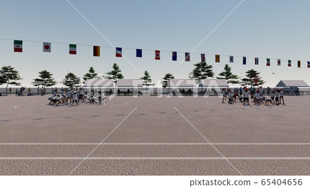 學校運動會，舞會，觀眾，建築，插圖21 65404656