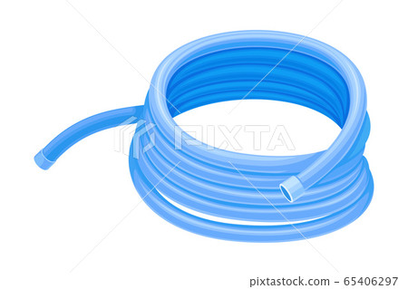 Convoluted Garden Hosepipe as Irrigation Equipment Vector Illustration 65406297
