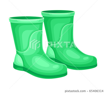 Rubber Garden Boots as Protective Uniform for Working in Yard Vector Illustration Rubber Garden Boots as Protective Uniform for Working in Yard Vector Illustration 65406314