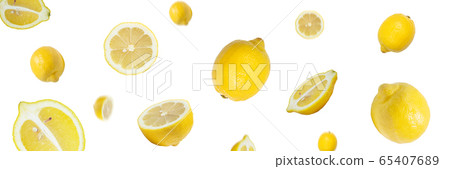 A dynamic background of fresh lemons (Japanese Hiroshima lemons) A dynamic background of fresh lemons (Japanese Hiroshima lemons) 65407689