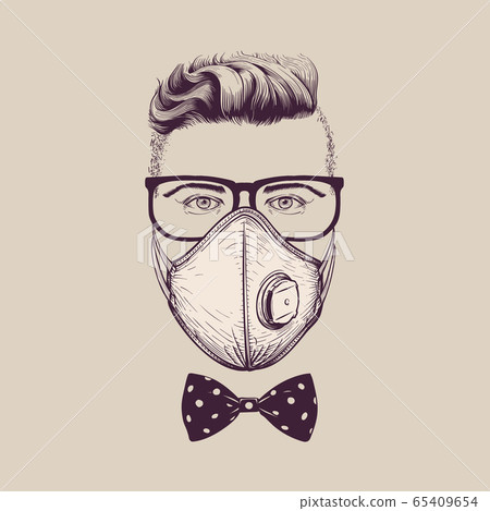 Gentleman wearing ffp3 face mask Gentleman wearing ffp3 face mask 65409654