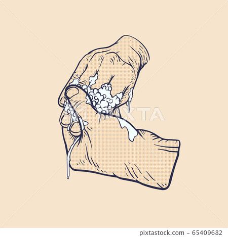 washing hands with soap washing hands with soap 65409682
