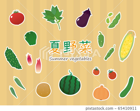 Summer vegetable material collection Summer vegetable material collection 65410911