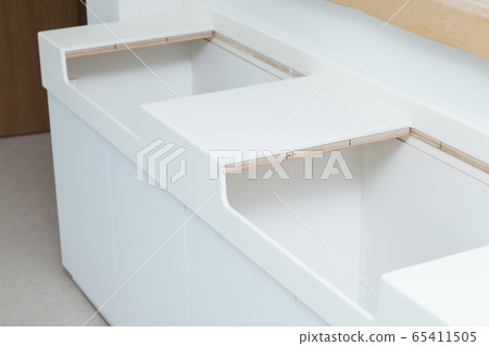 Double hand-washing counter 65411505