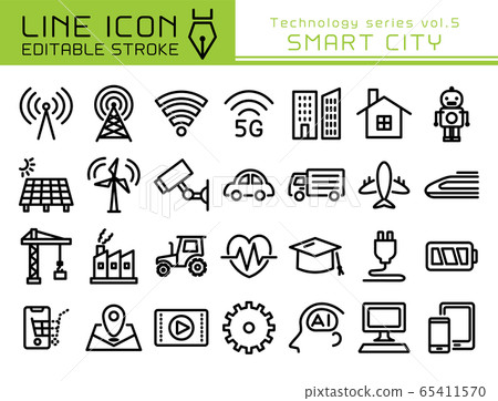 線圖標技術系列第5卷智慧城市 線圖標技術系列第5卷智慧城市 65411570