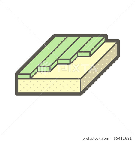 Wood floor construction and material vector icon 65411681