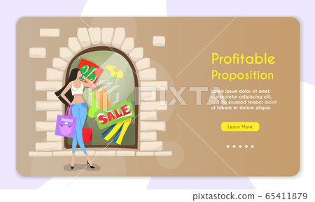 Concept Of Seasonal Discounts Stock Illustration 65411879 Pixta