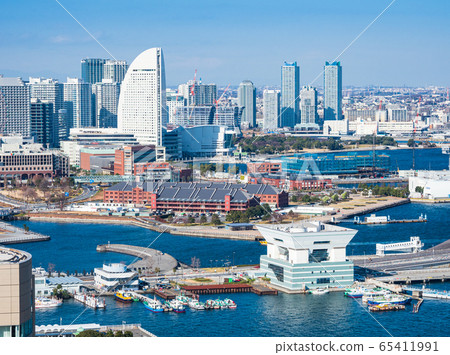 橫濱灣地區的全景 65411991