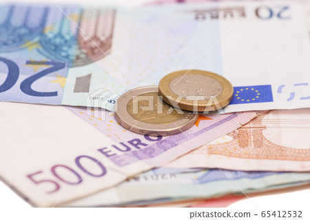 Money euro coins and banknotes Money euro coins and banknotes 65412532