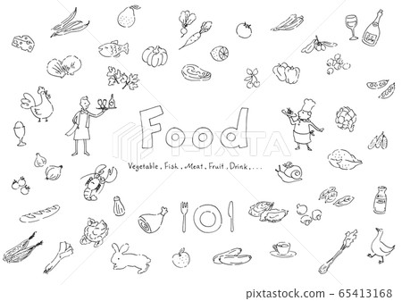 Food hand drawn illustration 65413168