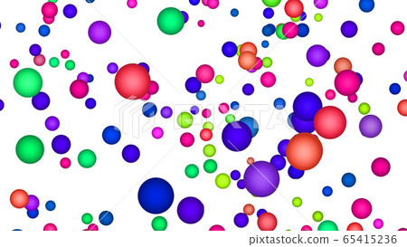 CG particles A large number of colorful balls CG particles A large number of colorful balls 65415236