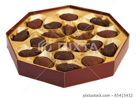 Box of Chocolate Candy isolated on white Box of Chocolate Candy isolated on white 65415432