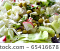 Vegetable salad with white cabbage, radish, 65416678