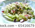 Vegetable salad with white cabbage, radish, 65416679