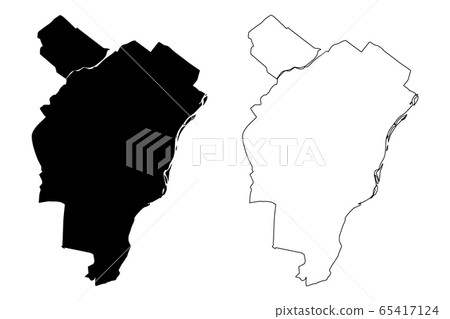 Ivano-Frankivsk City (Ukraine) map vector 65417124