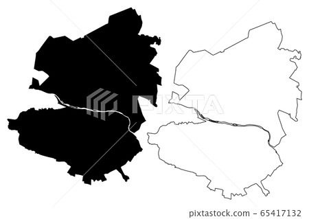 Chernivtsi City (Ukraine) map vector illustration, 65417132