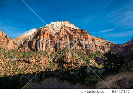 Mountain road in Zion National Park in the fall Mountain road in Zion National Park in the fall 65417532