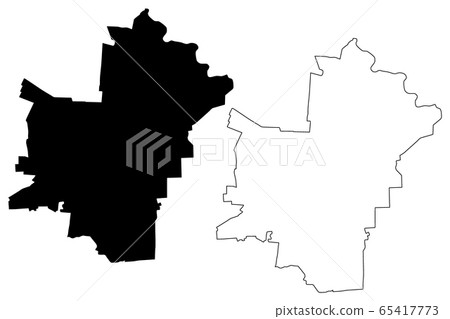 Luhansk City (Ukraine) map vector illustration, 65417773