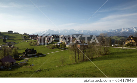 Panorama of Gliczarow Gorny with Tatra mountains 65417949