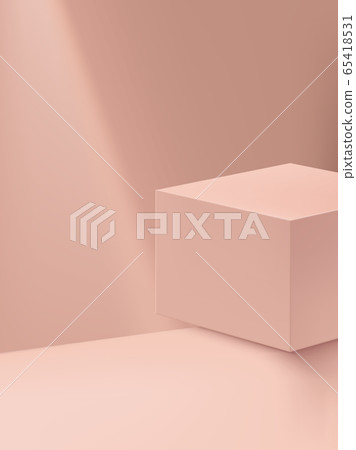 Vector Minimal Geometry Product Display Background or Platform, Pastel Pink Monochrome Vector Minimal Geometry Product Display Background or Platform, Pastel Pink Monochrome 65418531