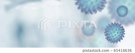 Microscopic view of Coronavirus, virus strain Microscopic view of Coronavirus, virus strain 65418636