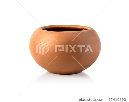 Empty ceramic brown flower pot Empty ceramic brown flower pot 65419260