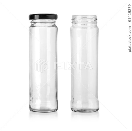 Empty glass jar 65419279