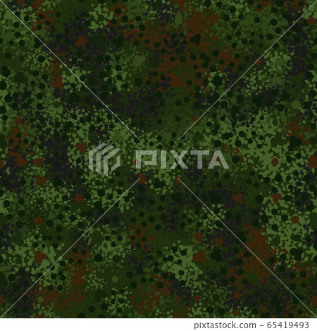 Camouflage pattern background. Classic clothing style masking camo repeat print 65419493