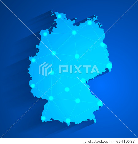 Simple blue Germany map technology background, vector, illustration, eps 10 file Simple blue Germany map technology background, vector, illustration, eps 10 file 65419588