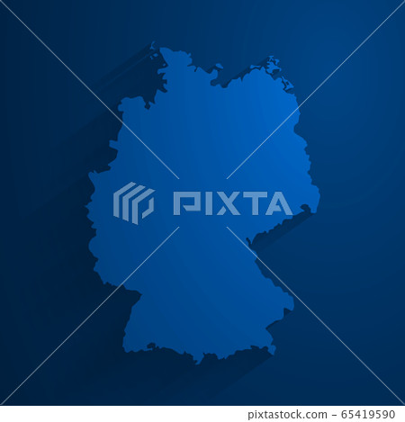 Simple blue Germany map technology background, vector, illustration, eps 10 file 65419590
