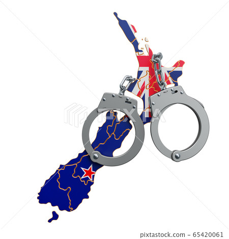 Crime and punishment in New Zealand concept Crime and punishment in New Zealand concept 65420061