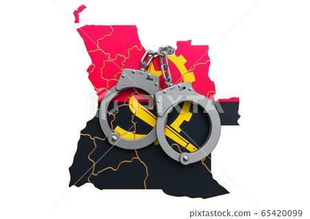 Crime and punishment in Angola concept 65420099