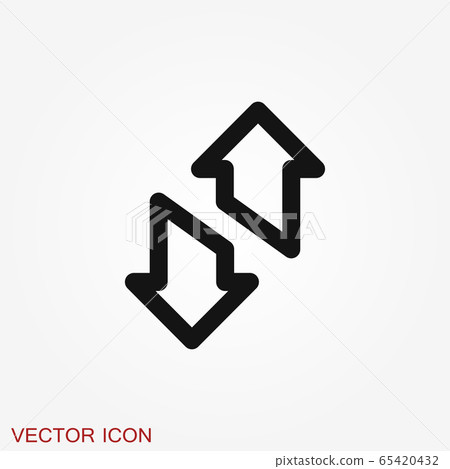 Transfer vector icon. Money symbol isolated on 65420432